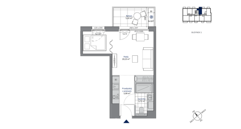 Plan 1 pok. 29m²