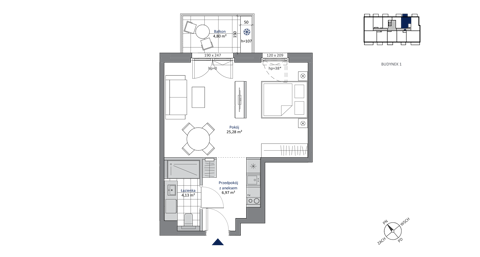 Plan 1 pok. 36m²