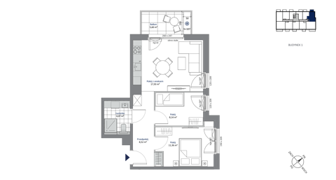 Plan 3 pok. 50m²