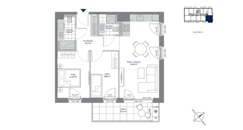 Plan 3 pok. 61m²