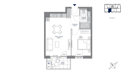 Plan 2 pok. 45m²