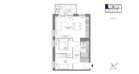 Plan 3 pok. 49m²