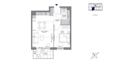 Plan 2 pok. 45m²