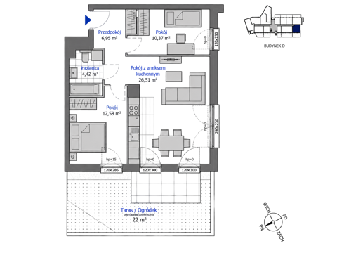 Plan 3 pok. 61m²