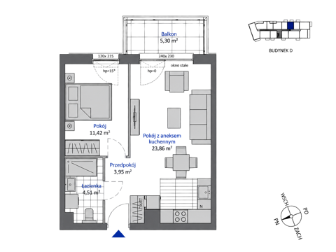 Plan 2 pok. 44m²