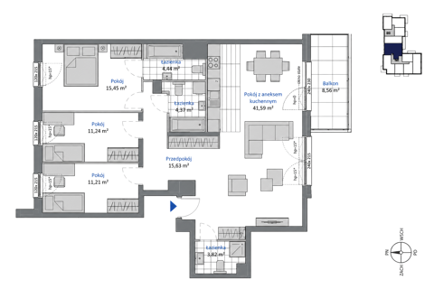 Plan 4 pok. 108m²