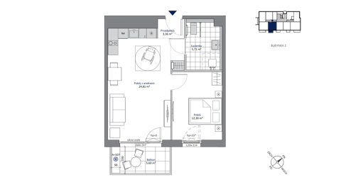 Plan 2 pok. 46m²