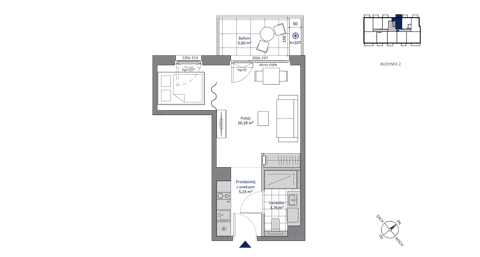 Plan 1 pok. 29m²