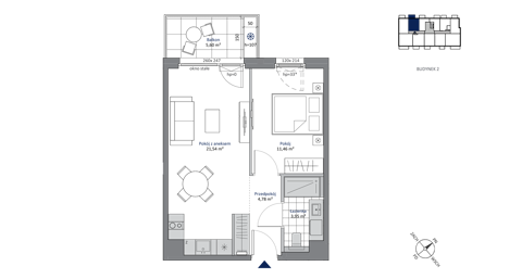 Plan 2 pok. 42m²