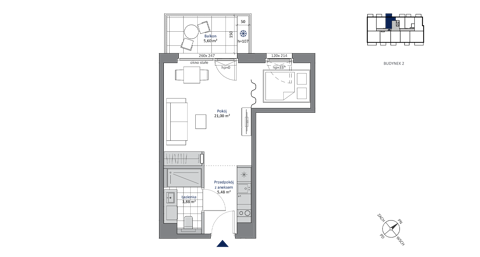 Plan 1 pok. 30m²