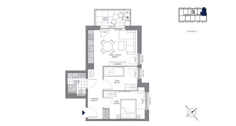 Plan 3 pok. 50m²