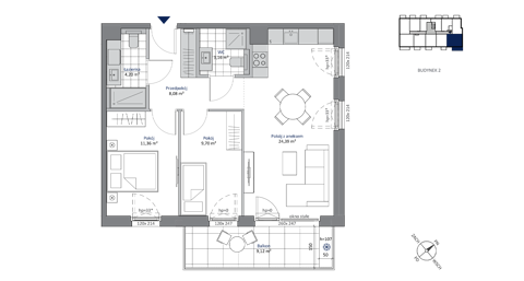 Plan 3 pok. 61m²
