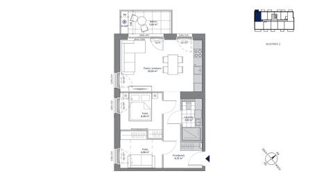 Plan 3 pok. 49m²
