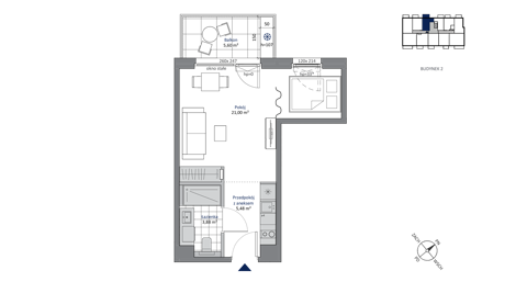 Plan 1 pok. 30m²