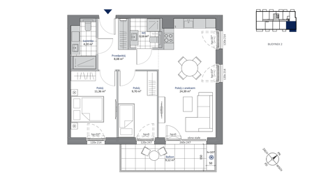 Plan 3 pok. 61m²