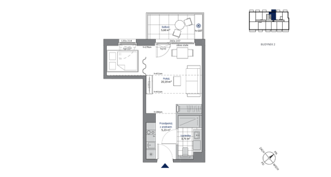 Plan 1 pok. 29m²
