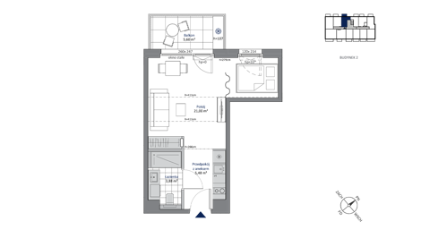 Plan 1 pok. 30m²