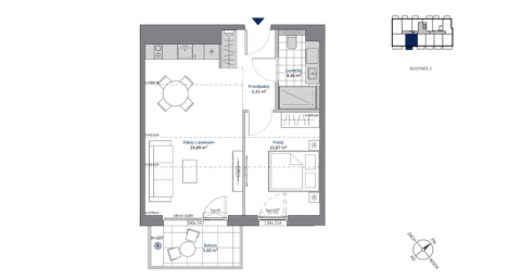 Plan 2 pok. 47m²