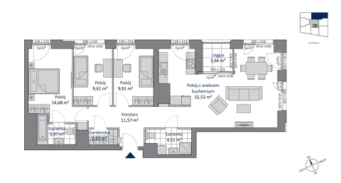 Plan 4 pok. 89m²