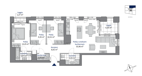 Plan 4 pok. 86m²