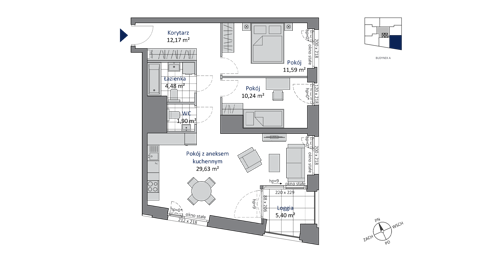 Plan 3 pok. 70m²