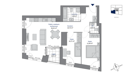 Plan 3 pok. 68m²