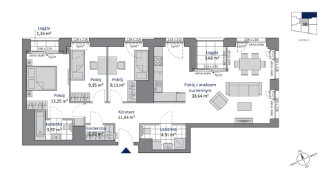 Plan 4 pok. 87m²