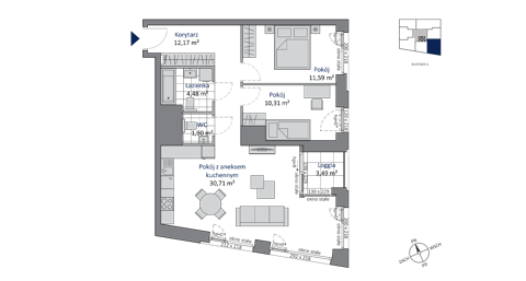 Plan 3 pok. 71m²