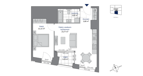 Plan 2 pok. 46m²