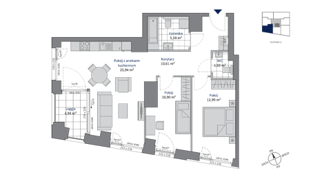 Plan 3 pok. 68m²