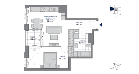 Plan 2 pok. 48m²