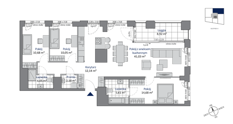 Plan 4 pok. 100m²