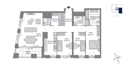 Plan 4 pok. 108m²