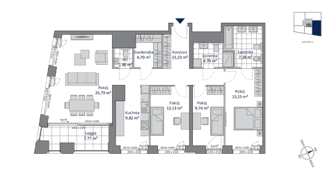 Plan 4 pok. 108m²