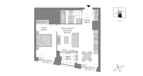 Plan 2 pok. 46m²