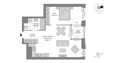 Plan 2 pok. 53m²