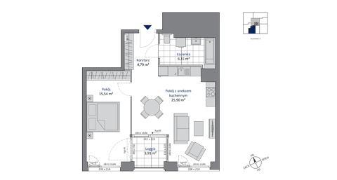 Plan 2 pok. 53m²