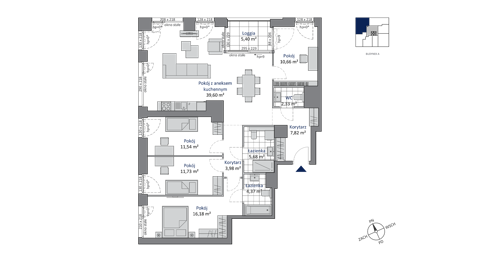 Plan 5 pok. 114m²