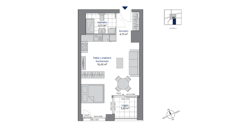 Plan 1 pok. 41m²