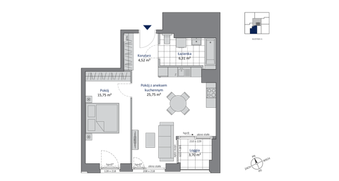 Plan 2 pok. 52m²