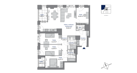 Plan 5 pok. 110m²