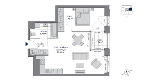 Plan 2 pok. 53m²
