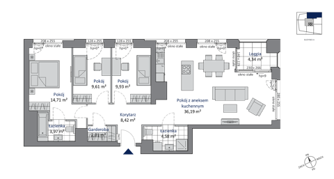 Plan 4 pok. 89m²