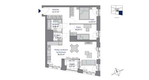 Plan 3 pok. 71m²