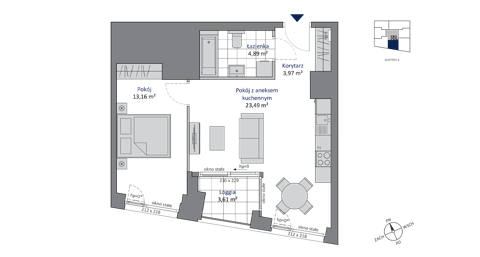Plan 2 pok. 46m²