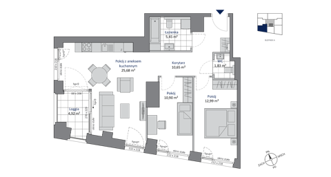 Plan 3 pok. 68m²
