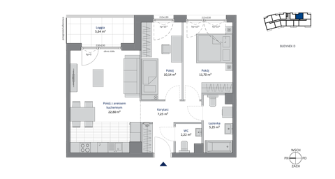 Plan 3 pok. 59m²