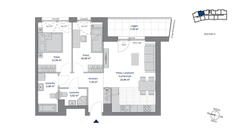 Plan 3 pok. 62m²