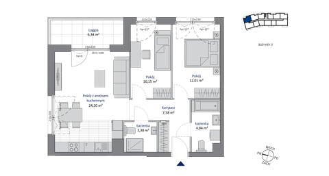 Plan 3 pok. 62m²