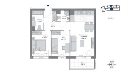 Plan 3 pok. 59m²